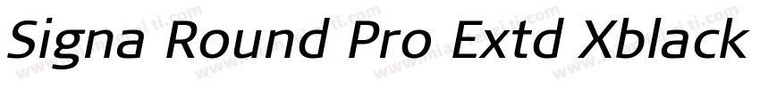 Signa Round Pro Extd Xblack Italic字体转换